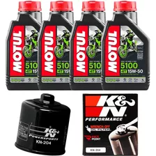 4x Óleo Motul 5100 15w50 Filtro Oleo K&n Honda Cb1300 Cb F