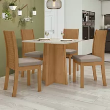 Conjunto Mesa Celebrare 90cm Tampo Mdf 4 Cadeiras Athenas