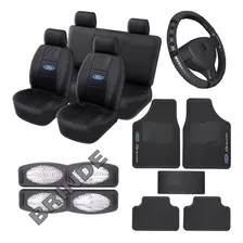 Kit Ford Ka + 2016 Capa Couro Banco Tapete Volante Brinde