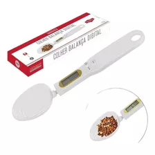 Balança Digital Cozinha Colher Nutri Precisão Gourmet Cor Branco