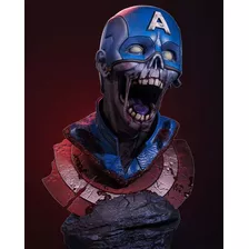 Capitán América Zombie Archivo Stl 3d