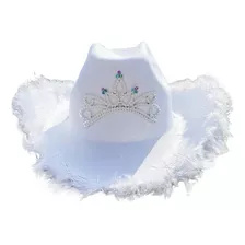 Sombrero De Vaquero Oeste Mujer Con Plumas Tiara 