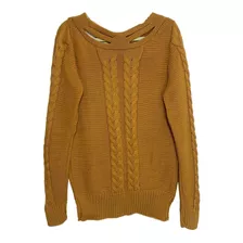 Blusa Tricot Lã Gola Trabalhada E Alto Relevo - Várias Cores