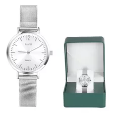 Reloj De Cuarzo Metales De Acero Fino Para Hombre Y Mujer