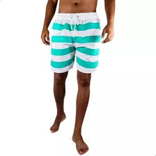  Bermuda Shorts Masculino Praia Listrado Mauricinho Academia
