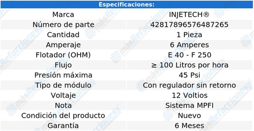 Bomba Gasolina Para Gmc Sonoma 00-02, S10 Pick Up 00-02 Foto 2