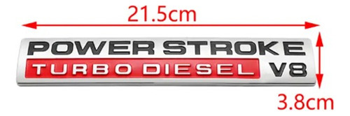 Emblema Turbo Diesel Metlico 3d Lujo Power Stroke V8 Foto 3