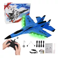 Avión Control Remoto Su-35 Fx620 Juguete Para Niños Con Luz