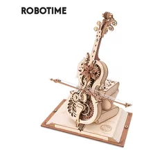 Quebra Cabeça Caixa De Música Violoncelo 3d Robotime 