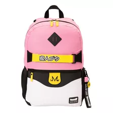 Mochila Dragon Ball Z Majin Boo Edición Especial Porta Lap Color Rosa