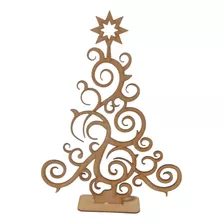 6 Pinos De Navidad En Espiral Mdf Adorno 