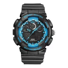 Relógio Masculino Weide Analógico Digital Wa3j8003 Cor Preto E Azul