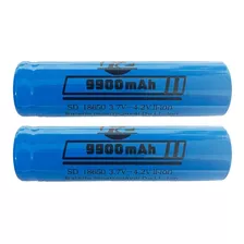 2 Bateria Lithium Ion Icr 18650 3.7v 9900 Mah Li-ion 45 Grs