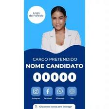 Cartão Digital Interativo - Candidato Candidatura Santinho 