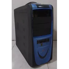 Gabinete Atx Pc Manija Negro / Azul Sin Fuente Codegen 6083