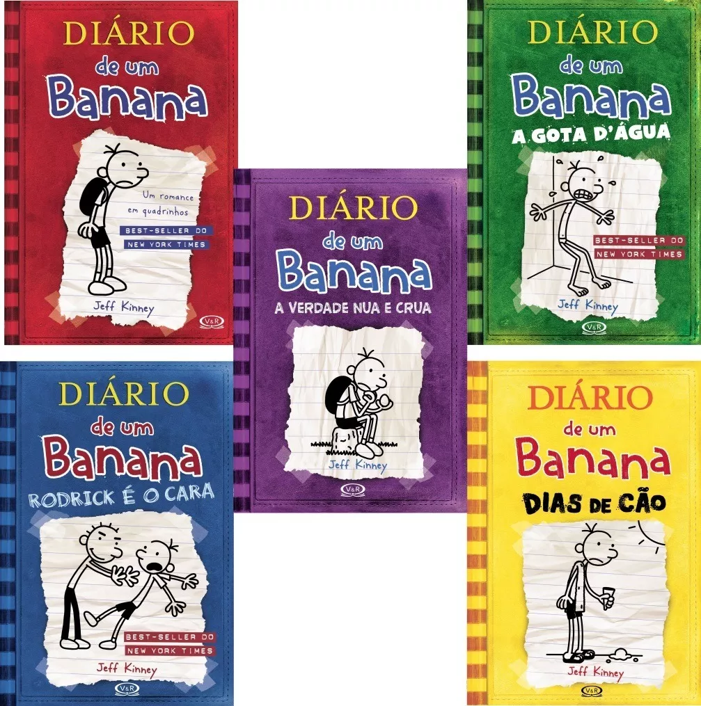 Kit Diário De Um Banana Jeff Kinney Série Livros Infantis