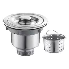 Válvula Pia Cozinha 4 1/2 Inox 304 Com Cesto Removível Ralo