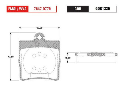 Balata Trasera Low Trw Mercedes Benz C230 1.8 2002 Foto 2