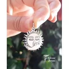 Dije Sol Y Luna De Plata