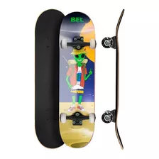 Skate Com Deck De Madeira Semi Profissional 80cm Belfix