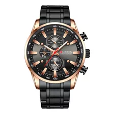 8351 Reloj Impermeable For Hombre Con Fecha Redonda