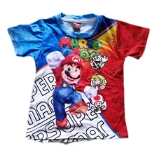 Playera Super Mario Bros Sublimada Print Full Hd