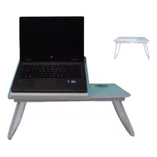 Mesa Para Notebook Inclinavel Com Suporte Para Copo Azul