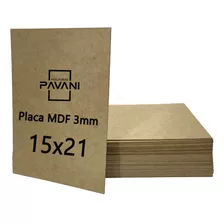 Placa Mdf Crú 3mm 15x21 /a5 20 Unid P/ Decoração Artesanato 