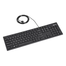 Teclado Usb Amazon Basics, Con Cable, Perfil Bajo, Negro