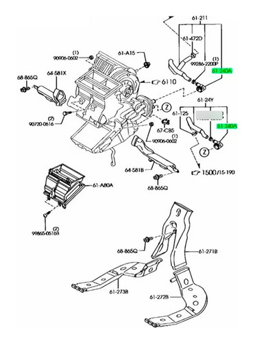 Conector Manguera Calefaccion Mazda Cx-7 2007 2008 2009 Foto 5