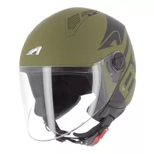 Capacete Astone Minijet Military Fosco Design Francês