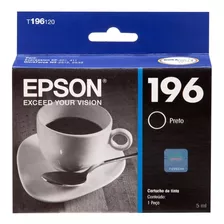 Cartucho De Tinta Epson 196 Preto T196120 Br Original