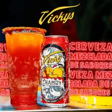 Cerveza Preparada Vickychamoy, 24 Latones De 473ml