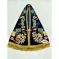 Manto De Veludo Imagem Nossa Senhora Aparecida Coroação 38cm