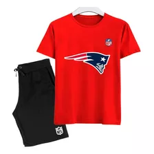 Bermuda Moletom Plus Size Camiseta Futebol Americano Ad