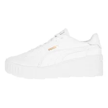 Zapatilla Puma Karmen Wedge Mujer White/black/gold