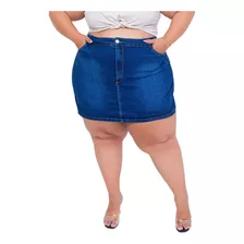 Shorts Saia Jeans Feminino Plus Size Nadjamara Com Elastano