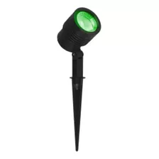 Espeto Balizador Poste Refletor Led 6w Externo Ecoforce Cor Da Luz Verde Cor Da Carcaça Preto Voltagem 110v/220v