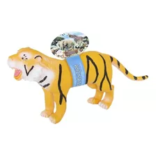 Boneco Tigre De Vinil Cor Amarelo 25cm Infantil - Db Play