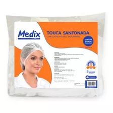 Touca Sanfonada C/elastico 100un Medix Branca 