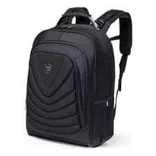 Mochila Cavalera Reforçada Usb Fone De Ouvido Moda Preta Cor Preto