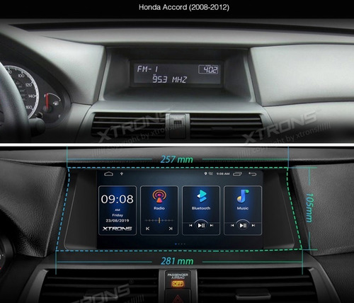 Accord 2008-2012 Android Honda Gps Bluetooth Touch Hd Radio Foto 9