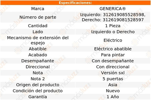 Espejo Elect P/pintar C/desemp C/direcc Sportage 17/20 Foto 2