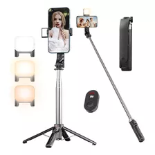 Palo Para Selfie CuadriPod Con Bluetooth Y Lámpar