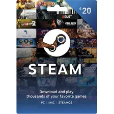 Cartão Steam Americana 5 Dólares Gift Card