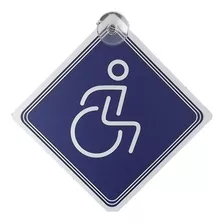 Aviso Señal Discapacitado Reflectivo Para Ventana Carro 14cm