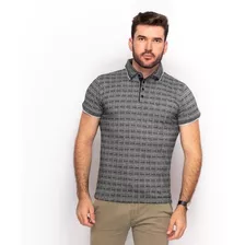 Camisa Polo Algodão Masculino Estampa Xadrez Casual Conforto