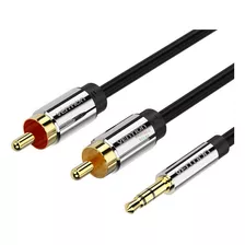 Cable Auxiliar Estéreo Audio P2 Para Rca Som Dj 50 Cm - Vention