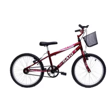 Bicicleta Aro 20 Infantil Feminina Cesta+capacete De Brinde