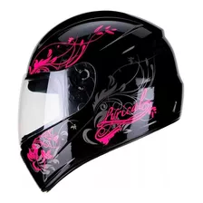 Capacete F9 Fly Lyrical Rosa Preto Feminino Urban Novo